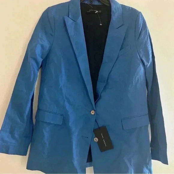 Zara NWT Blue Women’s Blazer - Picture 2 of 9